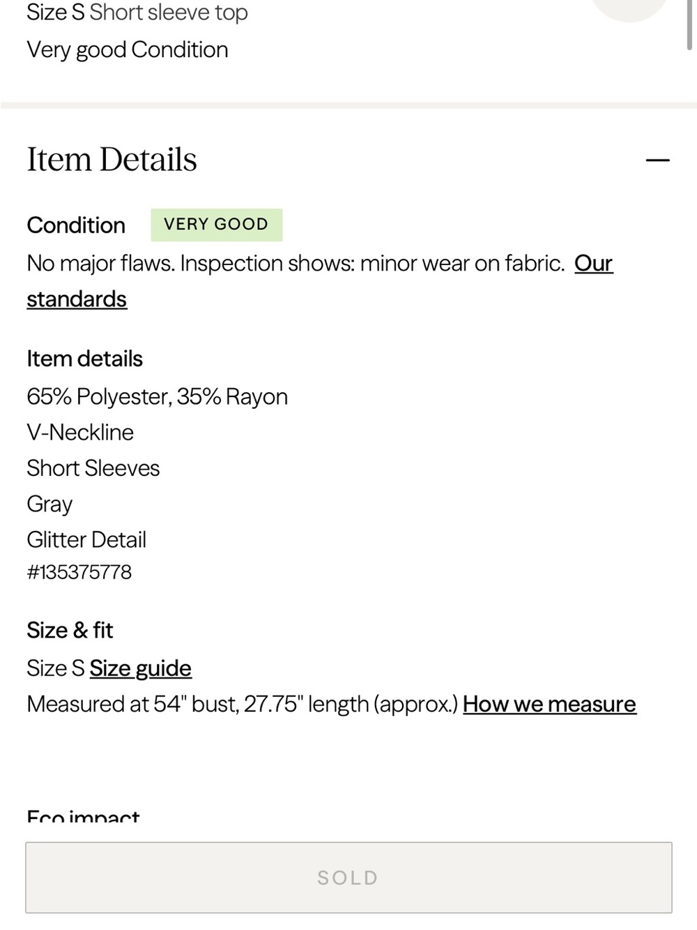 Fate Charcoal Gray Short Sleeve V-Neck Draped Top - Picture 3 of 3